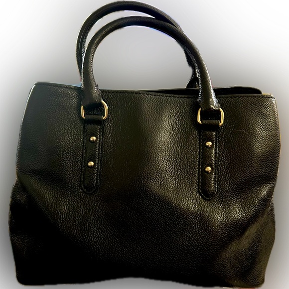 KATE SPADE Larchmont Ave,Evangelie SATCHEL BLACK PEBBLE LEATHER,gold hardware - Picture 8 of 17